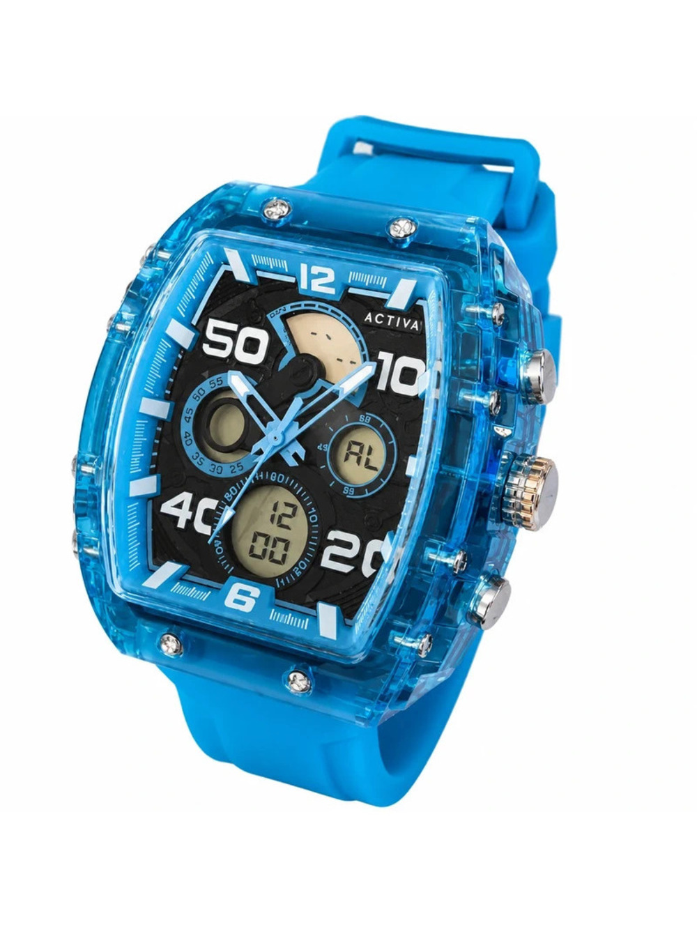 Activa X Invicta Digital Essentials Men's Watch - 45mm, Light Blue - Picture 2 of 4